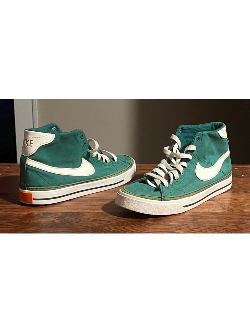 Nike Court Legacy Canvas Mid Green Noise Size 7.5
